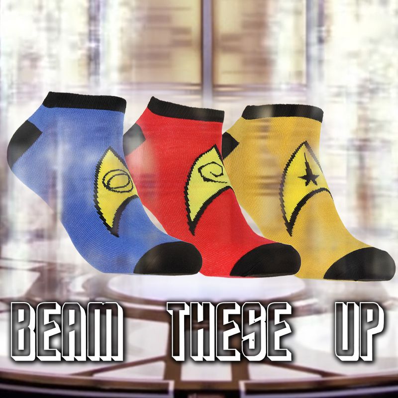 Star Trek Socks Original Series Ankle No-Show Socks (3 Pack) Multicoloured, 4 of 5