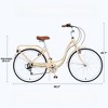 INFURNIC Bicycles, 26 Inch Ladies Bicycle with Adjustable Seat, Commute Bicycle Women Ladies, Beige, 66.5"*22.83"*45.7" - 2 of 4