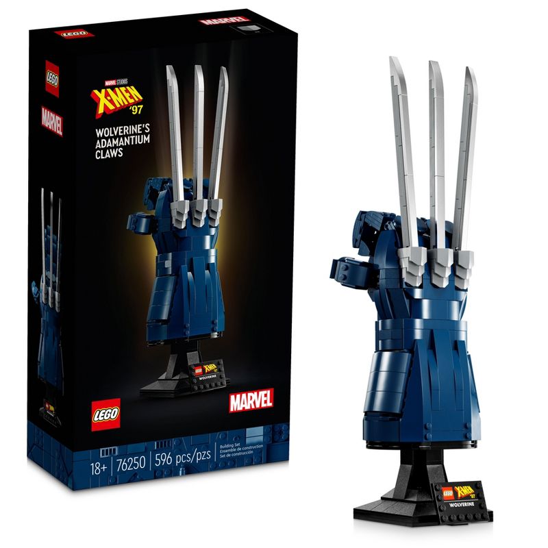 LEGO Marvel Wolverine&#39;s Adamantium Claws Collectible Building Kit; X-Men Glove 76250, 1 of 8