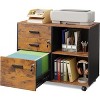 GALAXHERO  3-Drawer Wood File Cabinet with Lock, Mobile Lateral Filing Cabinet - 2 of 2
