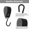 Unique Bargains Multi-Purpose Leather Metal Loop Coat S Hooks  for Wardrobe Clothes Rail Kitchen Bathroom 5Pcs - 3 of 4