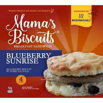 Mama's Biscuits Frozen Breakfast Sandwiches Blueberry Sunrise - 16oz/4ct