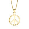 Ross-Simons 14kt Yellow Gold Peace Sign Pendant Size 0.88 - 4 of 4