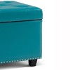 NicBex Multi-functional Ottoman with Storage, Ottoman Foot Rest with Safety Hinge and Tufted Diamond Detail for Bedroom, Living Room, Blue - 3 of 4