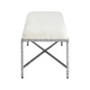 Meridian Furniture,Valley Chenille Fabric Bench - 4 of 4