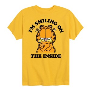 Boys' - Garfield - Smiling On The Inside Short Sleeve Graphic T-Shirt - 1 of 4