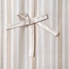 Kate Aurora Country Farmhouse Cotton Striped Tie Up Window Curtain - 63 in. Long - Taupe - 4 of 4