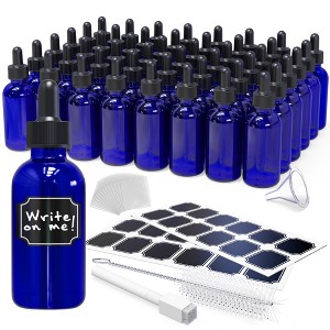 Nevlers 2 Oz Blue Dropper Bottles - Leakproof (Pack of 48) - 1 of 4