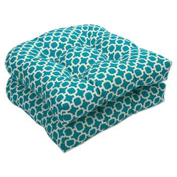 19"x19" Hockley Geo 2pc Outdoor Chair Cushion Set - Pillow Perfect