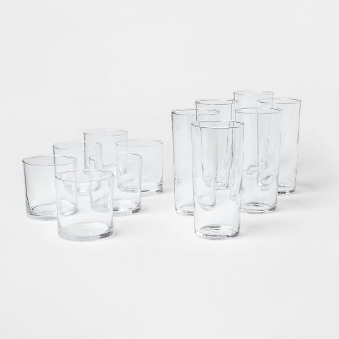 Set of 12 Durable Drinking Glasses