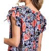 Women's DRAWSTRING FLORAL TOP - ee:some - 3 of 4