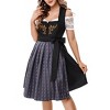 Women's Traditional Dirndl Dress - Embroidered Bodice, Detachable Apron & Lace Blouse Set - 3 of 4