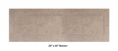 Lux Sand 100% Cotton Reversible Bath Rug Set - 3 Pieces
