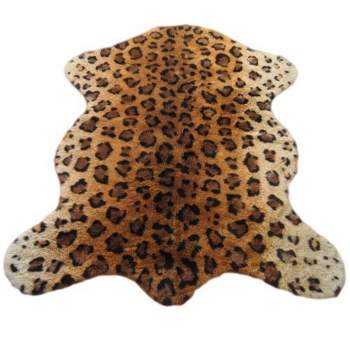 Walk on Me Faux Fur Super Soft Leopard Rug Tufted With Non-slip Backing Area Rug