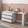 L-Shaped Desk Modern with Reversible Storage Cabinet and 6 Drawers for Home Office 39in Wide-3irtyhousy - 2 of 4