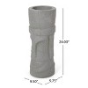 Maggift Planter, Antique Finish Decorative Planter, Outdoor Garden Decorative Flower Pot for Patio, Garden, Courtyard, Gray, 9.5"*9.75"*24" - 2 of 4