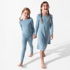 Bellabu Bear Baby Oasis Teal Bamboo Girls' Long Sleeve Dress - 4 of 4