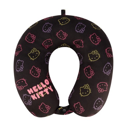 HELLO KITTY FACE OUTLINE NECK PILLOW
