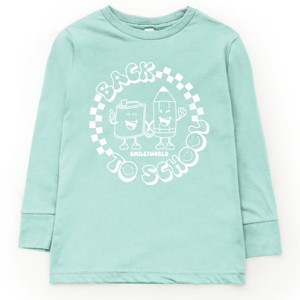 The Juniper Shop SmileyWorld Back To School Checkered Circle  Youth Long Sleeve Tee - 1 of 4