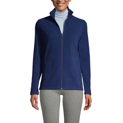 Lands' End Women's Petite Fleece Full Zip Jacket - Small - Deep Sea Navy :  Target