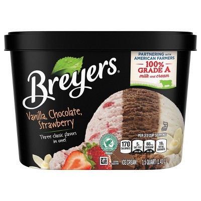 Breyers Vanilla Chocolate Strawberry Ice Cream - 48oz