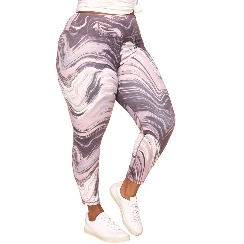 Walkpop Women's Cora Cozy 7/8 Legging Activewear 1X / Painterly Purple.