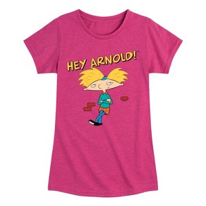 Girls' - Hey Arnold! - Cool Arnold Fitted Short Sleeve Graphic T-Shirt - 1 of 4
