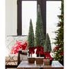 PVC Bottle Brush Design Pine Tree Decor with Bow (Set of 3) - 3 of 3