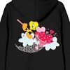 Looney Tunes Love Is In The Air Long Sleeve Black Zip Up Hoodie - 4 of 4