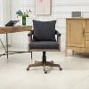 Computer Chair Office Chair, Adjustable Swivel Chair Fabric Seat, Boucle Accent Chairs with Arms, Sitting Oversized Chair for Living Room-The Pop Home - 3 of 4