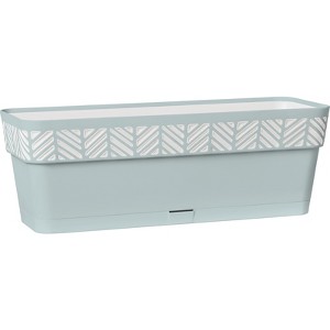 Deroma Mosaic 7 in. H X 7 in. W X 20 in. D Resin Vaso Save Balcony Planter Mint - 1 of 1