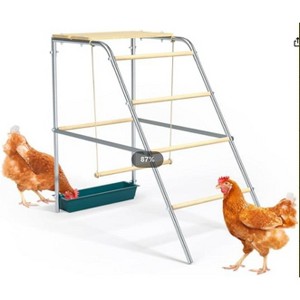 Chickens Roosting Bars for Coop, Chicken Roosting Perch, Easy to Assemble and Clean, Chicken Ladder for Backyard Farm Poultry - 1 of 4