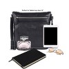 Generic Olga Women's Extra-Large Genuine Leather Crossbody Purse – Soft Triple-Zip Shoulder Bag - 4 of 4