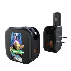 Star Wars Yoda Portrait Collage 18-Watt 2 in 1 USB A/C Charger - 1 of 3