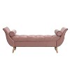 Christopher Knight Home Zyrel Mid-Century Modern Velvet Upholstered Button Tufted Bench with 2 Pillows - 2 of 4