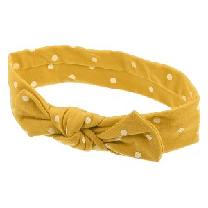 Unique Bargains Cotton Polka Dot Bow Headband Fashion Cute Hair Band for Child 7.7 Inch - 1 of 4