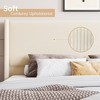 Full/Queen/King Size Bed Frame, Upholstered Platform Velvet Bed Frame with Vertical Channel Tufted Wingback Headboard - 4 of 4