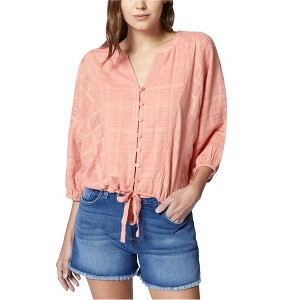 Sanctuary Clothing Womens Tie-Front Button Down Blouse - 1 of 1