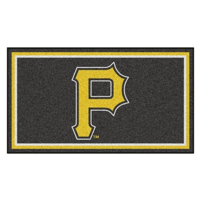 MLB Pittsburgh Pirates 3'x5' Plush Area Rug - Black