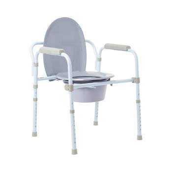 McKesson Folding Commode Chair, 350 lbs Capacity, 1 Count
