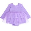 RuffleButts Baby Girls Flutter Tulle Long Sleeve Twirl Romper - 2 of 4