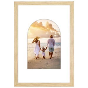 Americanflat Picture Frame with Oval Mat Insert and Shatter-Resistant Glass - Signature Collection - Photo Frame for Wall Display - 1 of 4