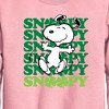 Boys' - Peanuts - Snoopy Clover Dance Graphic Long Sleeve Fleece Sweatshirt - 2 of 4