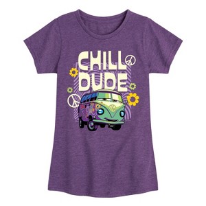 Girls' - Disney - Filmore Says Chill Dude Fitted Short Sleeve Graphic T-Shirt - 1 of 4