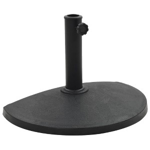 vidaXL Parasol Base Half Round Polyresin 19.8 lb Black - 1 of 4