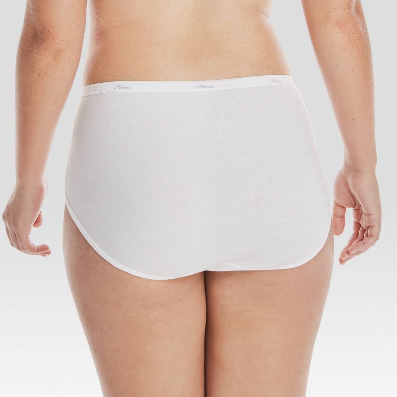 Hanes Women's Core Cotton Briefs Underwear 6pk - White, 5 of 5