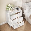 27.5" Fluted Dresser for Bedroom, 3-Drawer Wood Dresser Nightstand with Drawers, Storage Organizer Cabinet for Living Room, Hallway, Entryway - 2 of 4