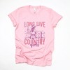 Long Live Country Girls Glitter - Womens Short Sleeve Graphic T-Shirt - 3 of 4