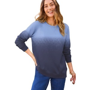 Woman Within Printed Sweatshirt - 1 of 4