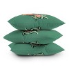 16"x16" SunLee Art Wild Blush Cheetahs Square Throw Pillow Green - Deny Designs - 4 of 4